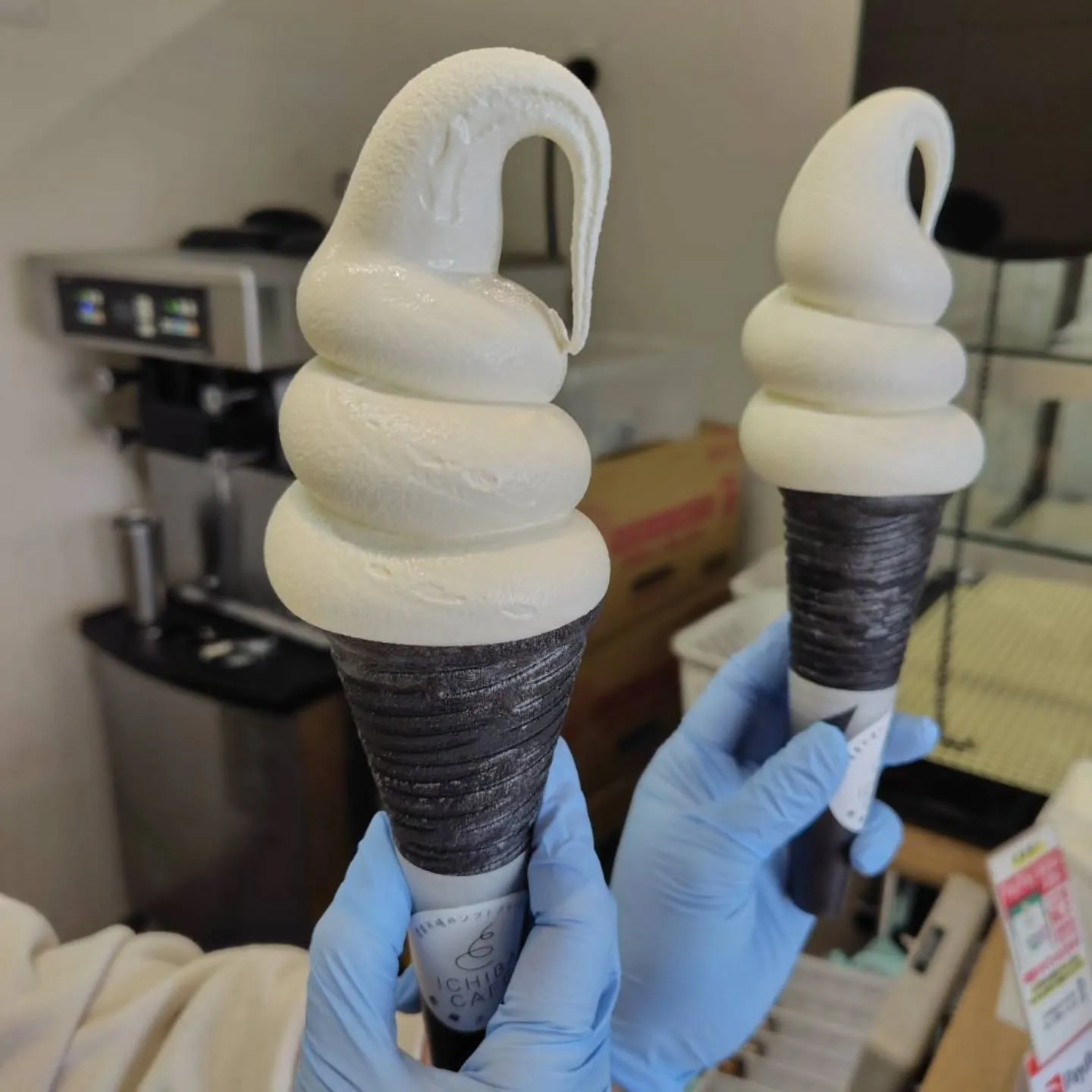 本日は、お客様と施術後に美味しいソフトクリーム🍦を食べに💕